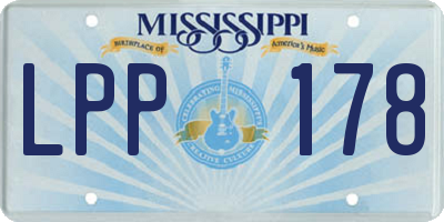 MS license plate LPP178