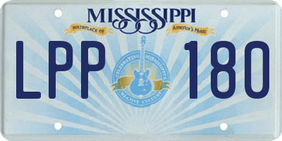 MS license plate LPP180