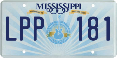 MS license plate LPP181