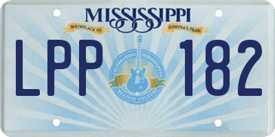 MS license plate LPP182