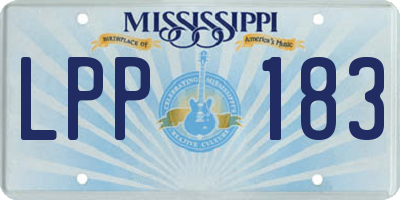 MS license plate LPP183