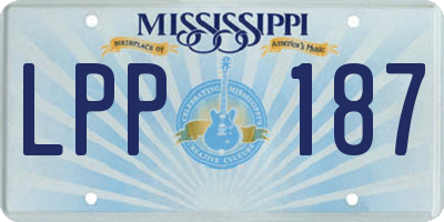 MS license plate LPP187