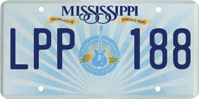 MS license plate LPP188
