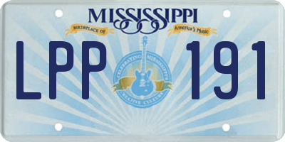 MS license plate LPP191
