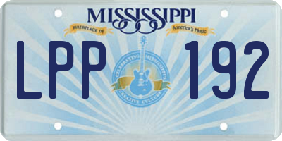 MS license plate LPP192