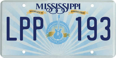 MS license plate LPP193
