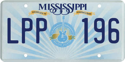 MS license plate LPP196