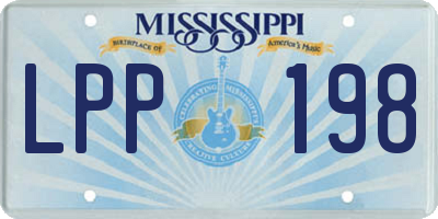 MS license plate LPP198