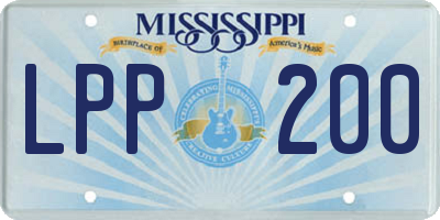 MS license plate LPP200