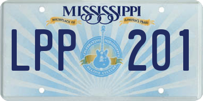 MS license plate LPP201