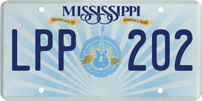 MS license plate LPP202