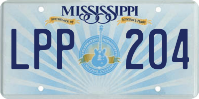 MS license plate LPP204