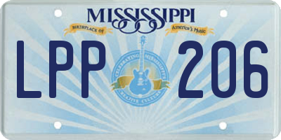 MS license plate LPP206