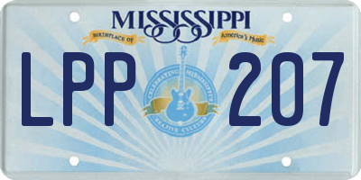 MS license plate LPP207