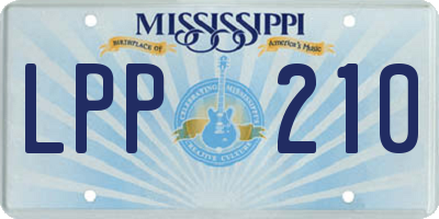 MS license plate LPP210
