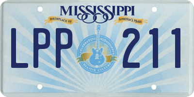 MS license plate LPP211