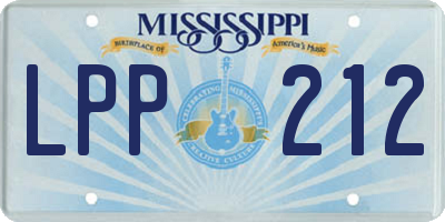 MS license plate LPP212