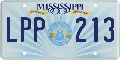 MS license plate LPP213