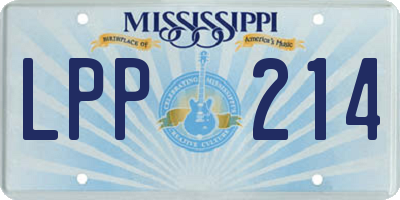 MS license plate LPP214