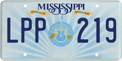 MS license plate LPP219