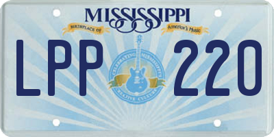 MS license plate LPP220