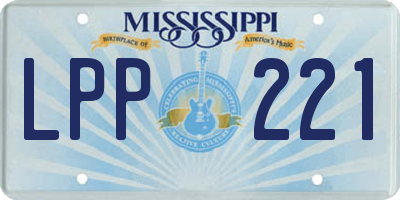 MS license plate LPP221