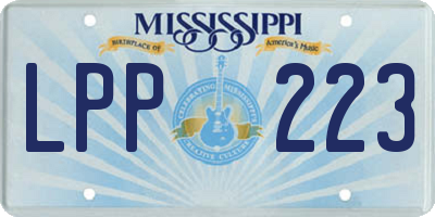 MS license plate LPP223