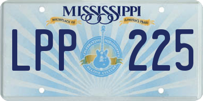 MS license plate LPP225
