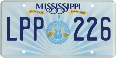 MS license plate LPP226