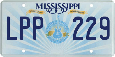 MS license plate LPP229