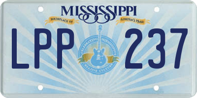 MS license plate LPP237