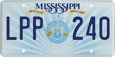 MS license plate LPP240