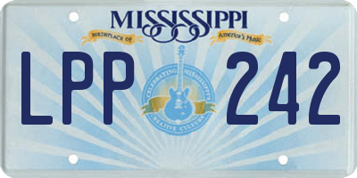 MS license plate LPP242