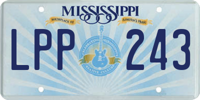 MS license plate LPP243