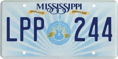 MS license plate LPP244