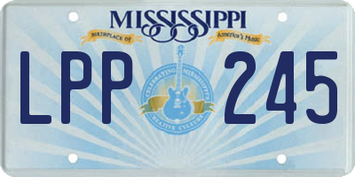MS license plate LPP245