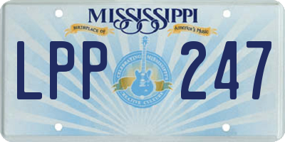 MS license plate LPP247