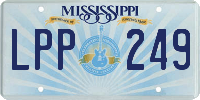 MS license plate LPP249