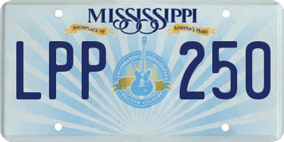MS license plate LPP250