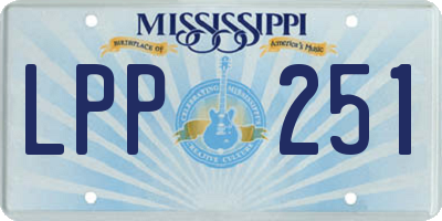 MS license plate LPP251