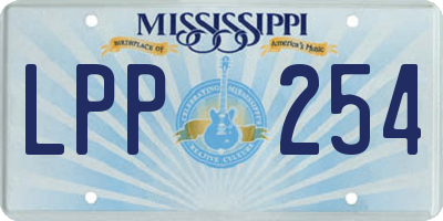 MS license plate LPP254