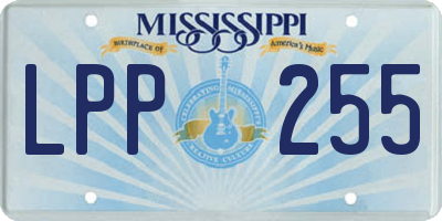 MS license plate LPP255