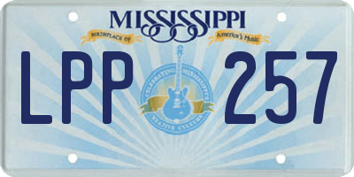 MS license plate LPP257