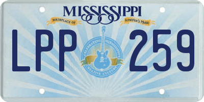 MS license plate LPP259