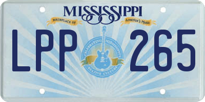 MS license plate LPP265