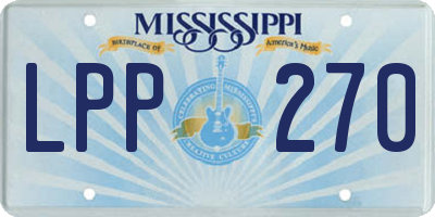 MS license plate LPP270
