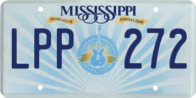 MS license plate LPP272