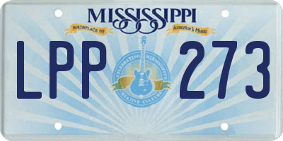 MS license plate LPP273