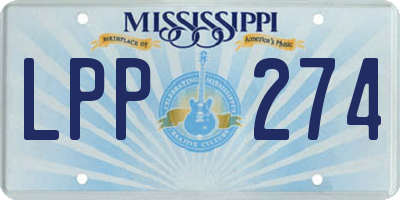 MS license plate LPP274