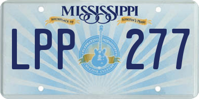 MS license plate LPP277